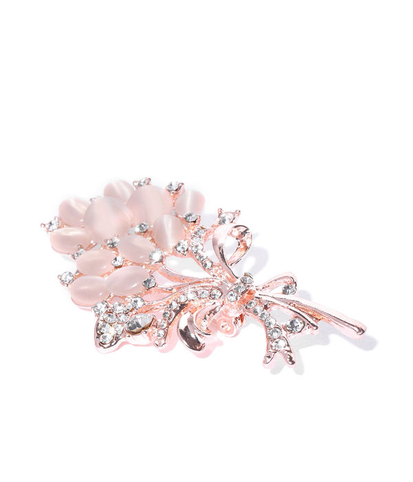 YouBella Jewellery Latest Stylish Crystal Unisex Floral Shape Brooch for Women/Girls/Men